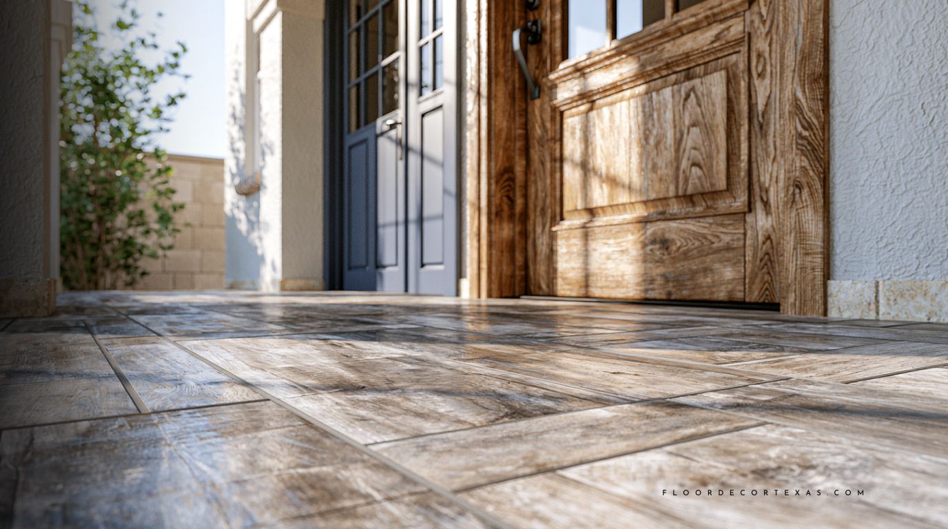 Wood-look flooring in a bright interior